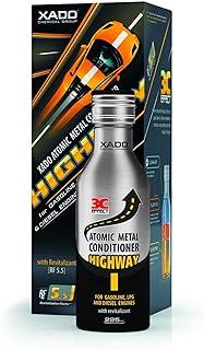XADO Highway - Aditivo de óleo para motor de carro - Tratamento revitalizante de restauração de motor de alta quilometragem - para motores a gasolina, diesel e GLP, reparo de peças de metal